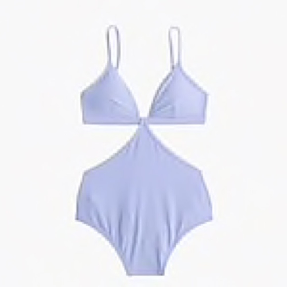NWT j crew cutout one piece in soft lavender